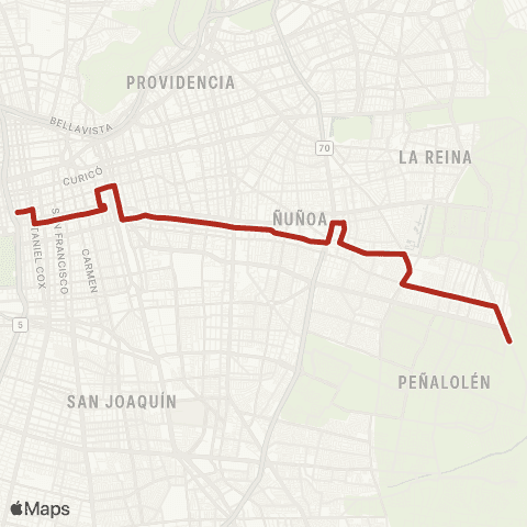 Red Las Parcelas - (M) Toesca map