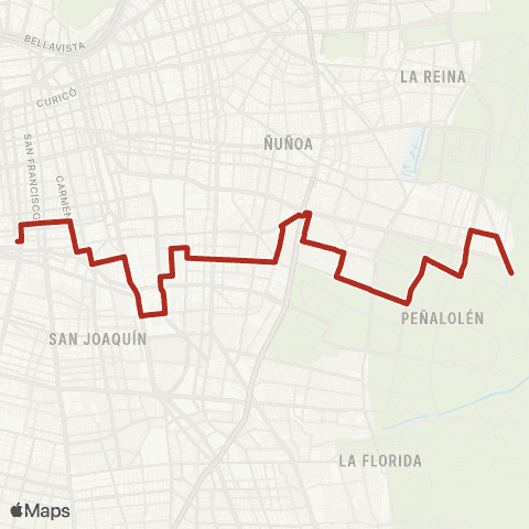 Red Diagonal las Torres - (M) Franklin map