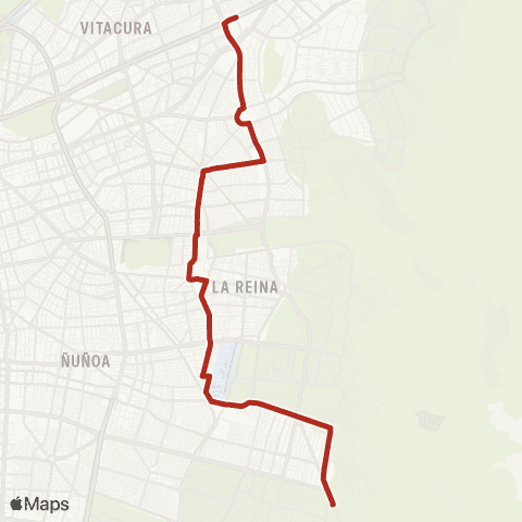 Red Diagonal las Torres - Mall Alto las Condes map