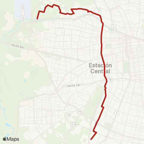 Red Renca - lo Espejo map