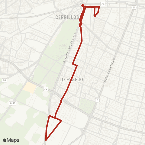 Red Lo Valledor - lo Espejo map