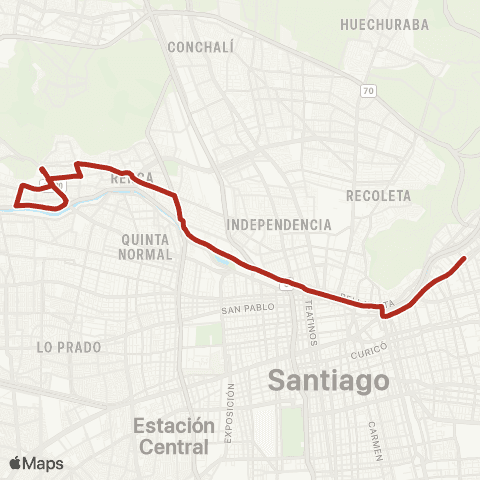 Red Renca - Providencia map