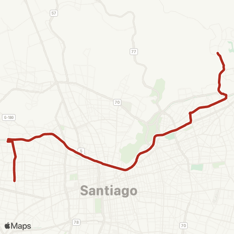 Red (M) Pudahuel - los Trapenses map