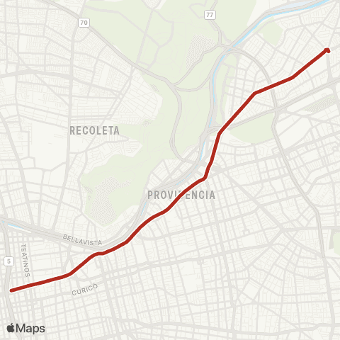 Red Centro - Vitacura map