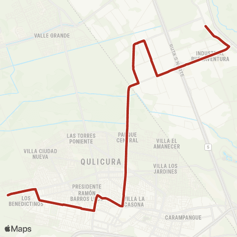 Red Lo Marcoleta - Buenaventura map