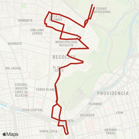 Red El Salto - Plaza Italia map