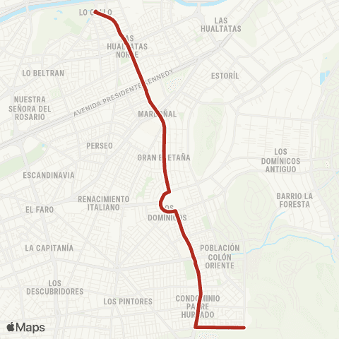 Red Lo Gallo - Vital Apoquindo map