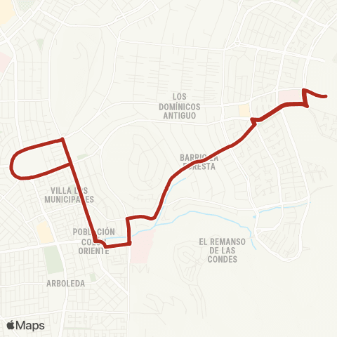 Red San Carlos de Apoquindo - (M) los Dominicos map