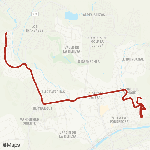 Red Cerro 18 - Camino Real map
