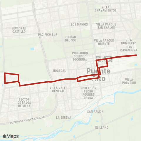 Red Pie Andino - Villa las Mamiñas map