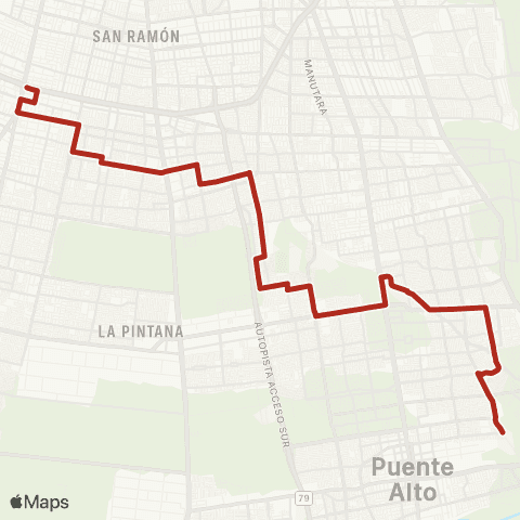 Red (M) la Cisterna - Pie Andino map