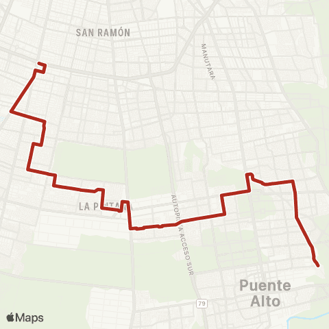 Red (M) la Cisterna - Pie Andino map