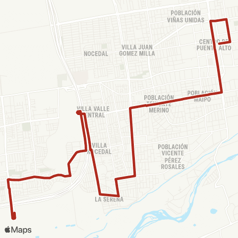 Red Villa Costa Azul - (M) Plaza Puente Alto map