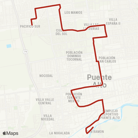 Red Villa Padre Hurtado - Ribera Rio Maipo map