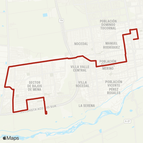 Red Villa Chiloe - (M) Plaza Puente Alto map