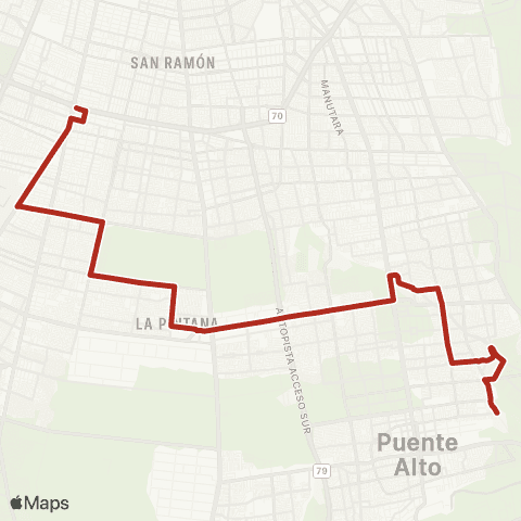 Red (M) la Cisterna - Pie Andino map