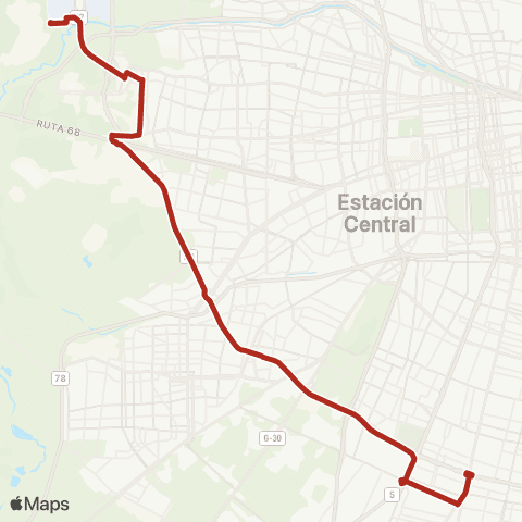 Red Intermodal Aeropuerto - (M) la Cisterna map