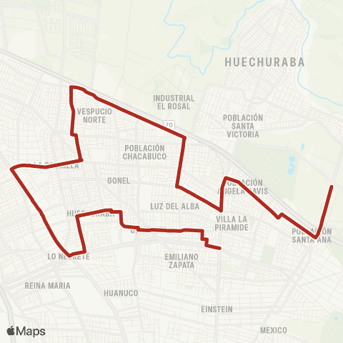 Red Palacio Riesco - Urmeneta map