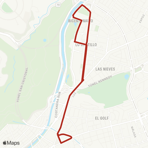 Red Vitacura - (M) Tobalaba map