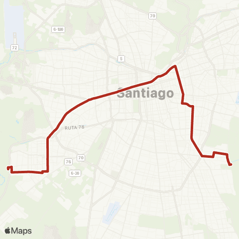 Red Nueva San Martin - Peñalolen map