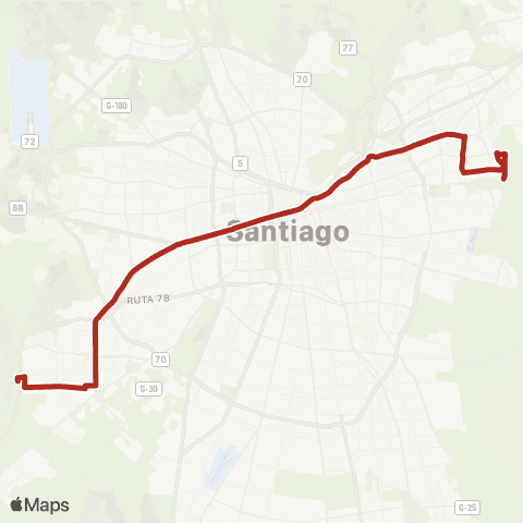 Red Maipu - las Condes map