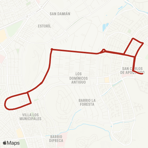Red San Carlos de Apoquindo - (M) los Dominicos map