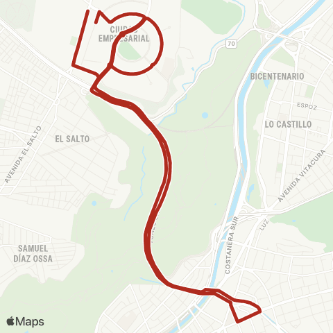 Red Ciudad Empresarial - (M) Tobalaba map