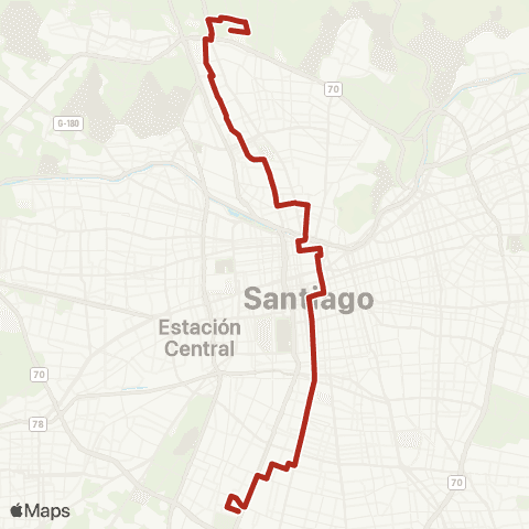 Red Santa Olga - los Libertadores map