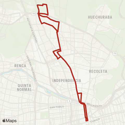 Red Los Libertadores - Centro map