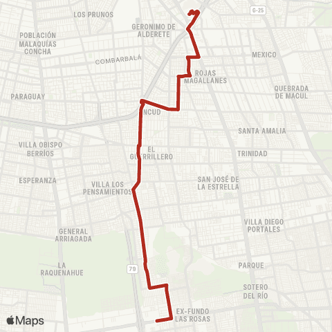 Red Gabriela - (M) Bellavista de la Florida map