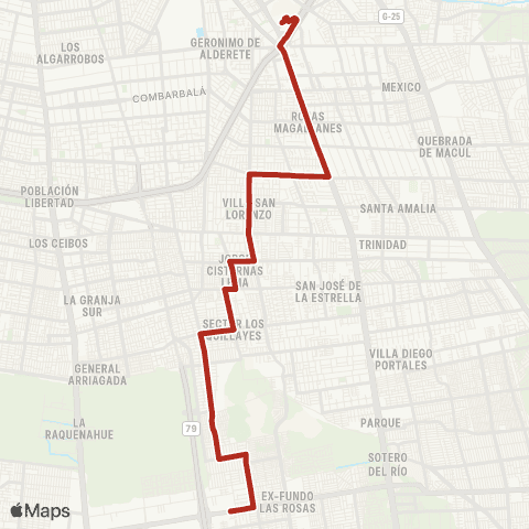 Red Gabriela - (M) Bellavista de la Florida map