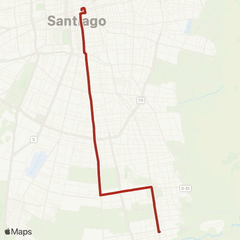Red Santiago - Puente Alto map