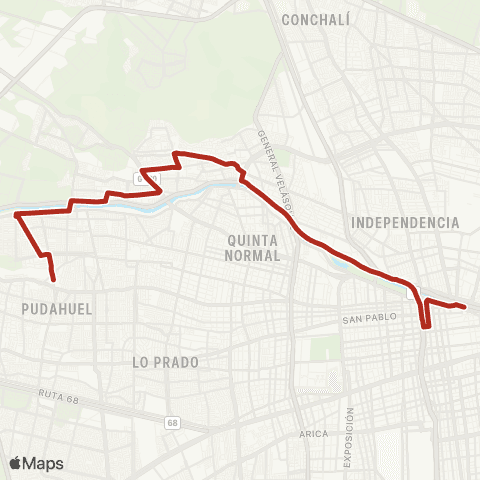 Red Renca - Mapocho map