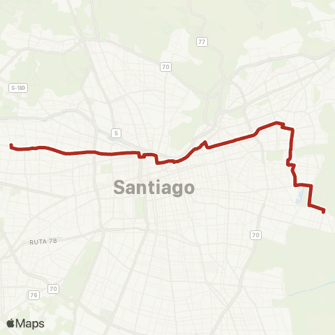 Red J. J. Pérez - Peñalolén map