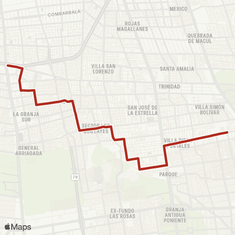 Red (M) Elisa Correa - (M) Santa Rosa map