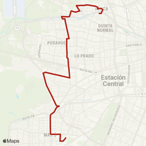 Red Renca - Maipu map