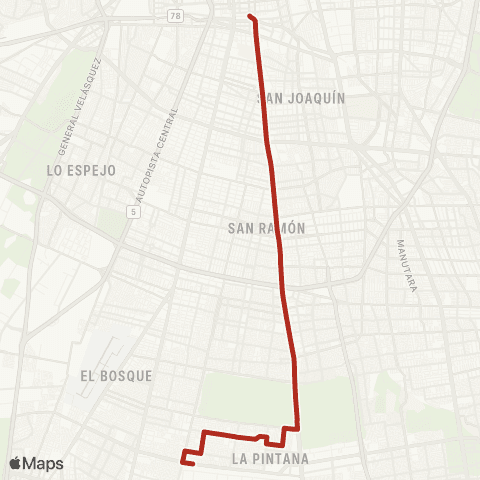 Red (M) Bio Bio - la Pintana map