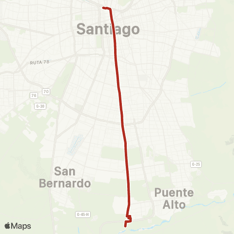 Red Mapocho - Av. Santa Rosa map