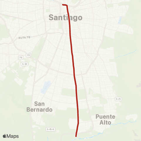 Red Mapocho - Av. Santa Rosa map
