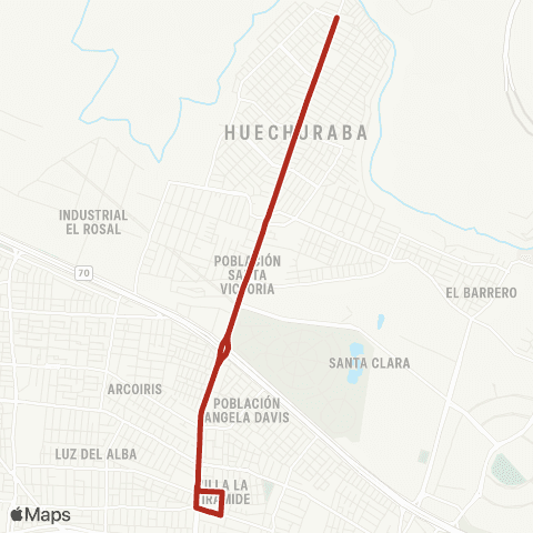 Red Huechuraba - (M) Zapadores map