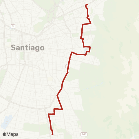 Red Las Condes - Villa los Aromos map
