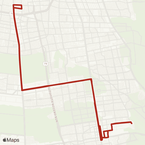 Red Puente Alto - (M) Santa Rosa map