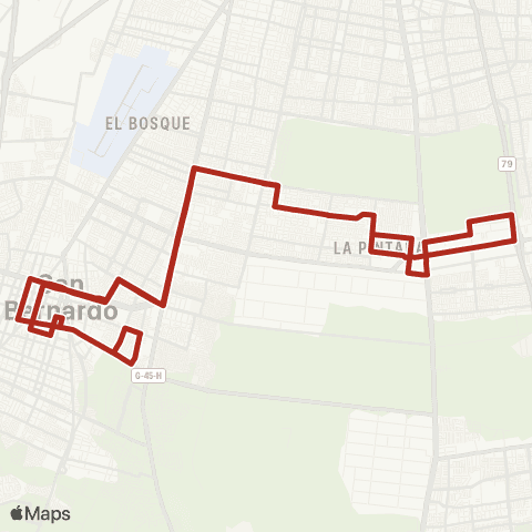 Red Angelmo - la Pintana map