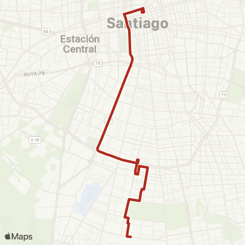 Red Alameda - la Pintana map