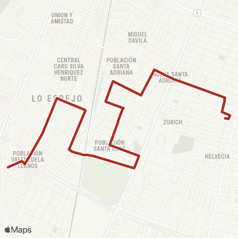 Red (M) lo Ovalle - lo Sierra map