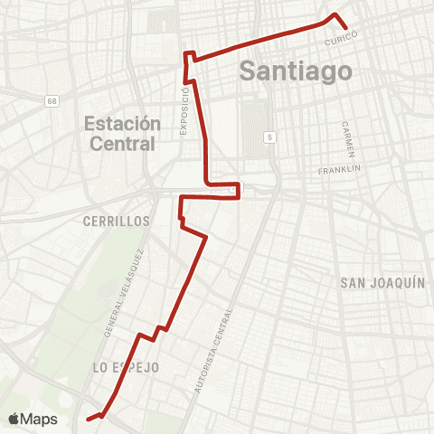 Red Lo Espejo - Alameda map