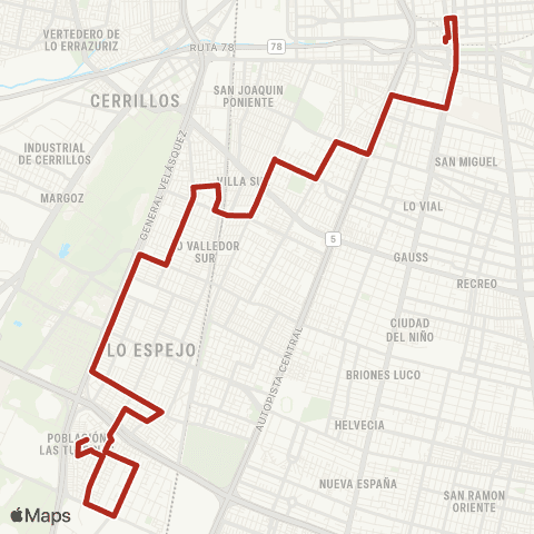 Red Lo Espejo - (M) Franklin map