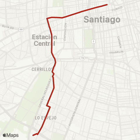 Red Lo Espejo - Alameda map