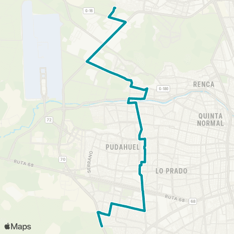 Red Lo Echevers - Pudahuel Sur map