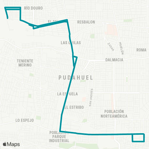 Red El Montijo - (M) Pudahuel map
